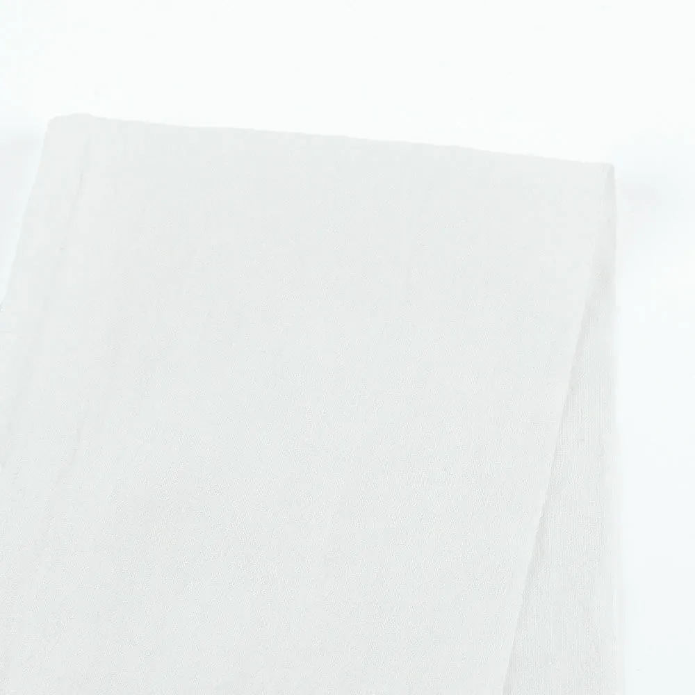 Crumpled Poly Shirting - White