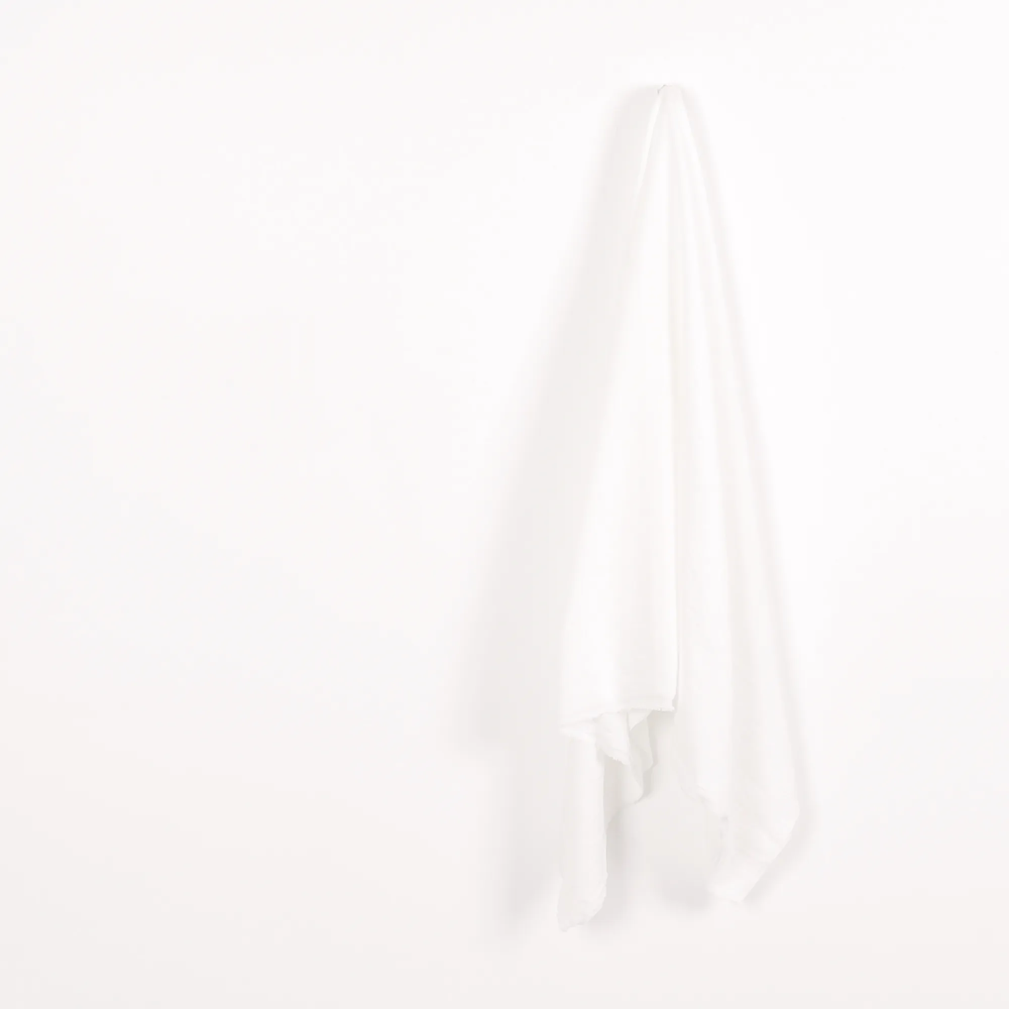 Crumpled Poly Shirting - White