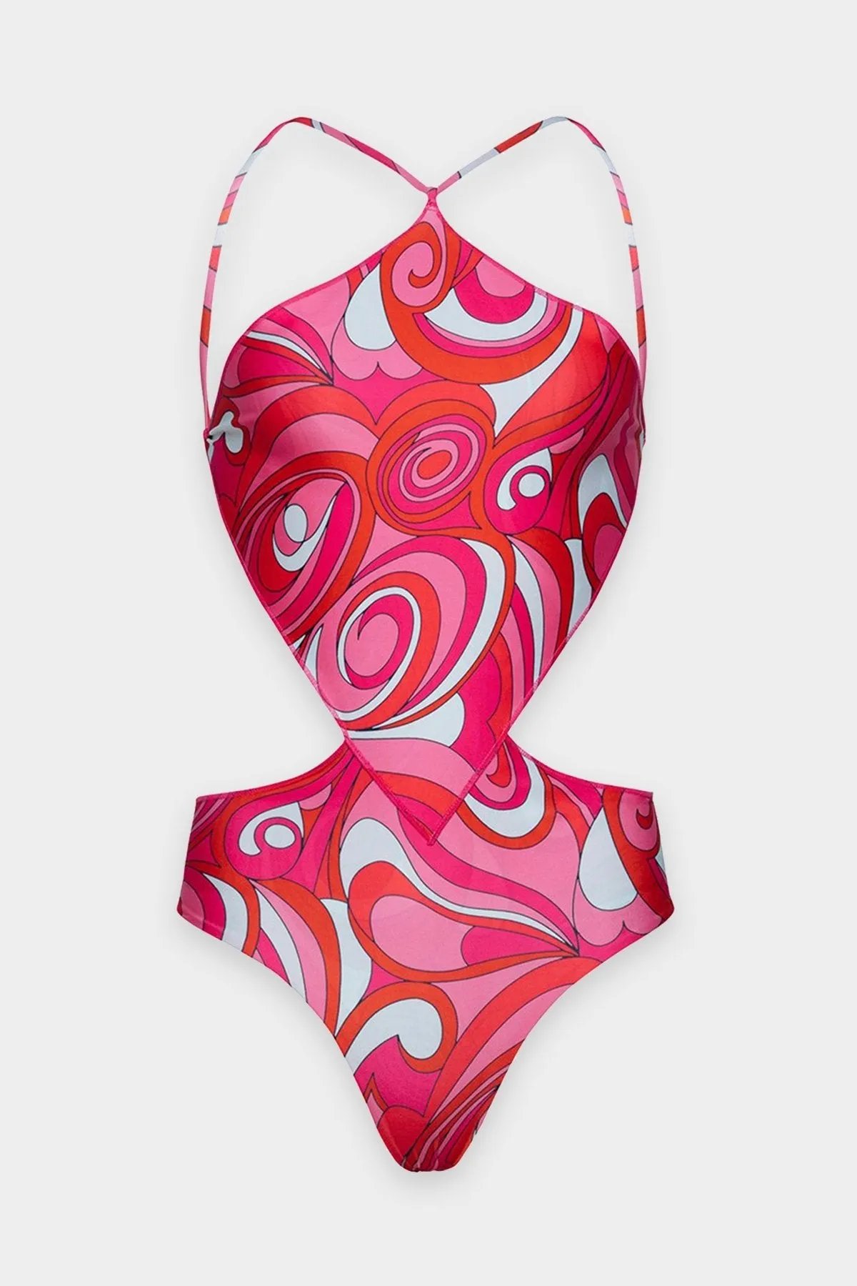 Drama Cut-Out One Piece Swimsuit in Wavy