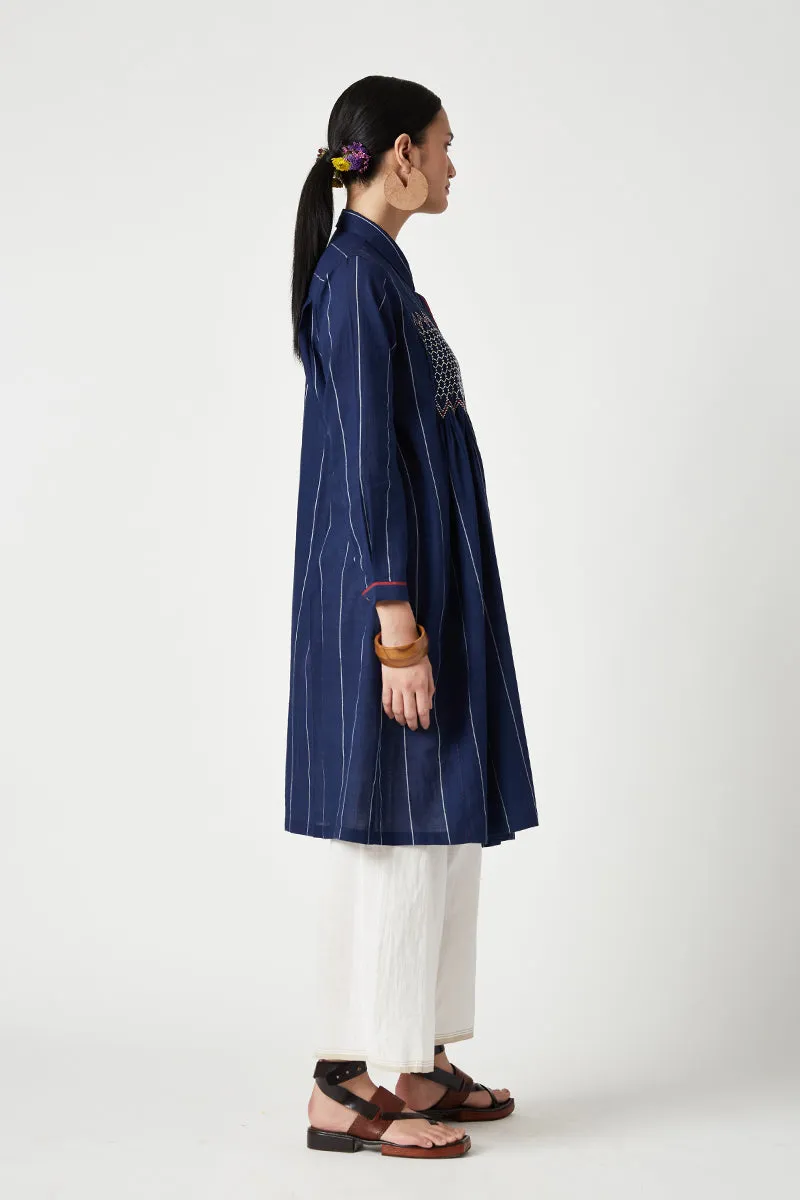Eden Blue Smocked Tunic