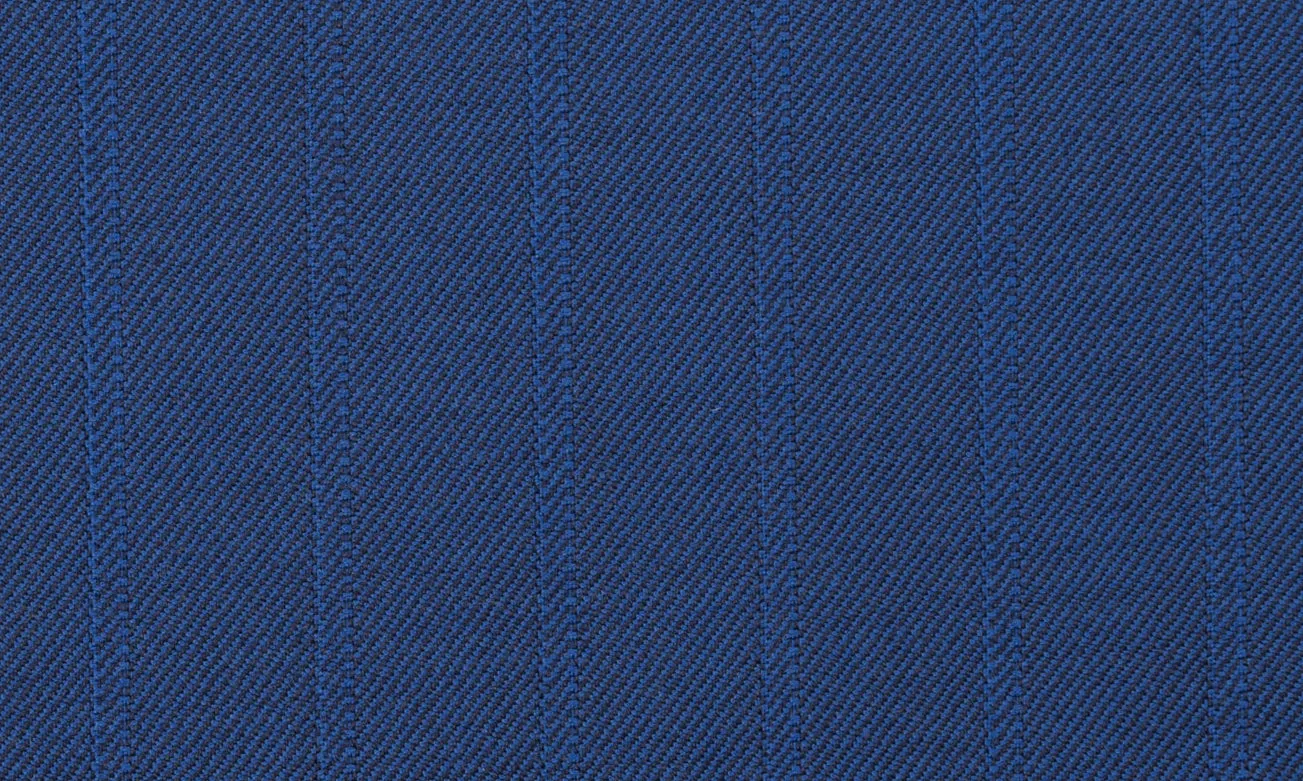 Electric Blue Self Stripe Regular Double Breast Suit