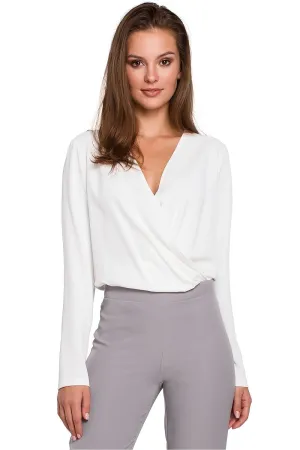 Envelope-Cut Luxe Blouse