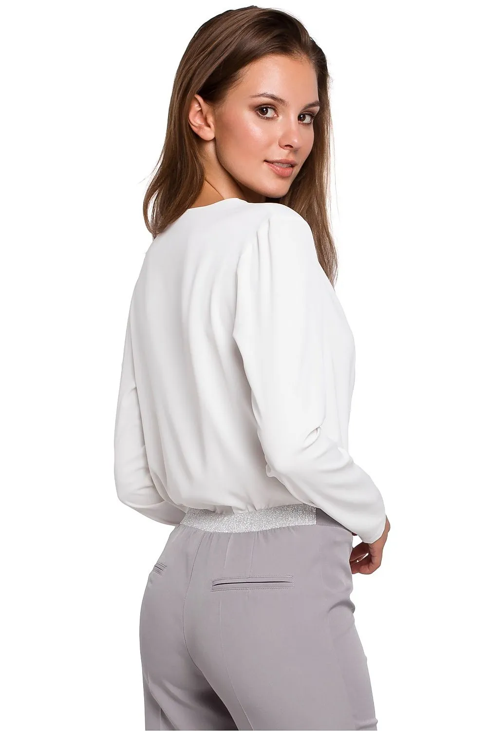 Envelope-Cut Luxe Blouse