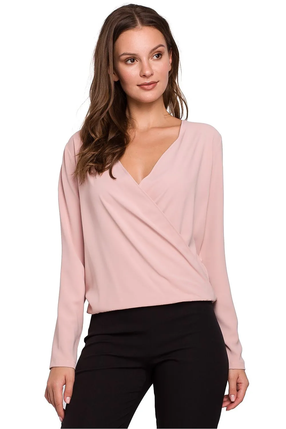 Envelope-Cut Luxe Blouse