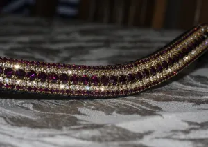 Equiture Amethyst and honey megabling curve browband