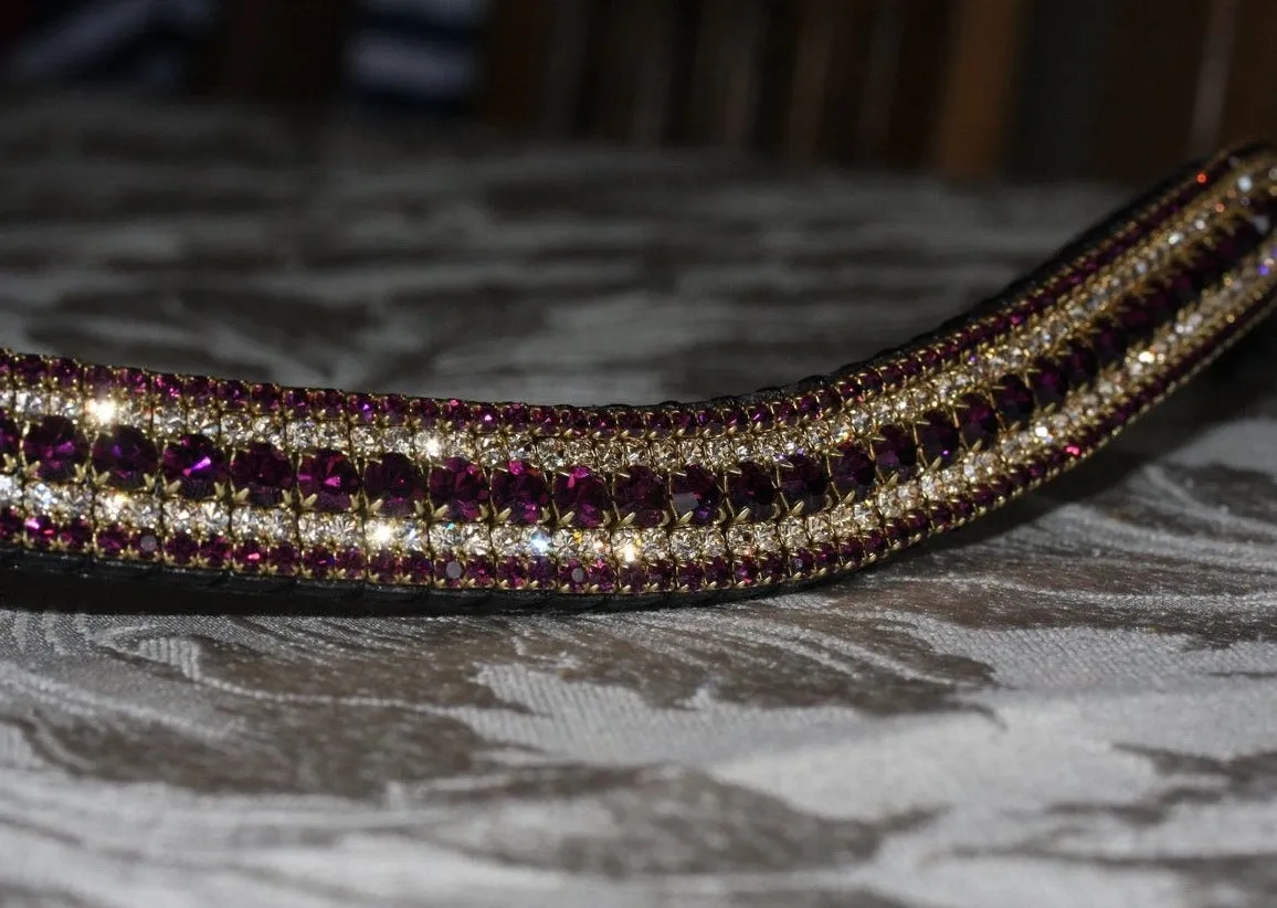 Equiture Amethyst and honey megabling curve browband