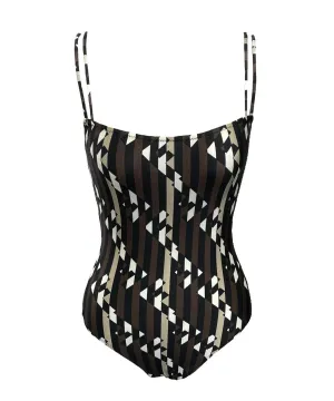 Fendi Brown Logo One Piece