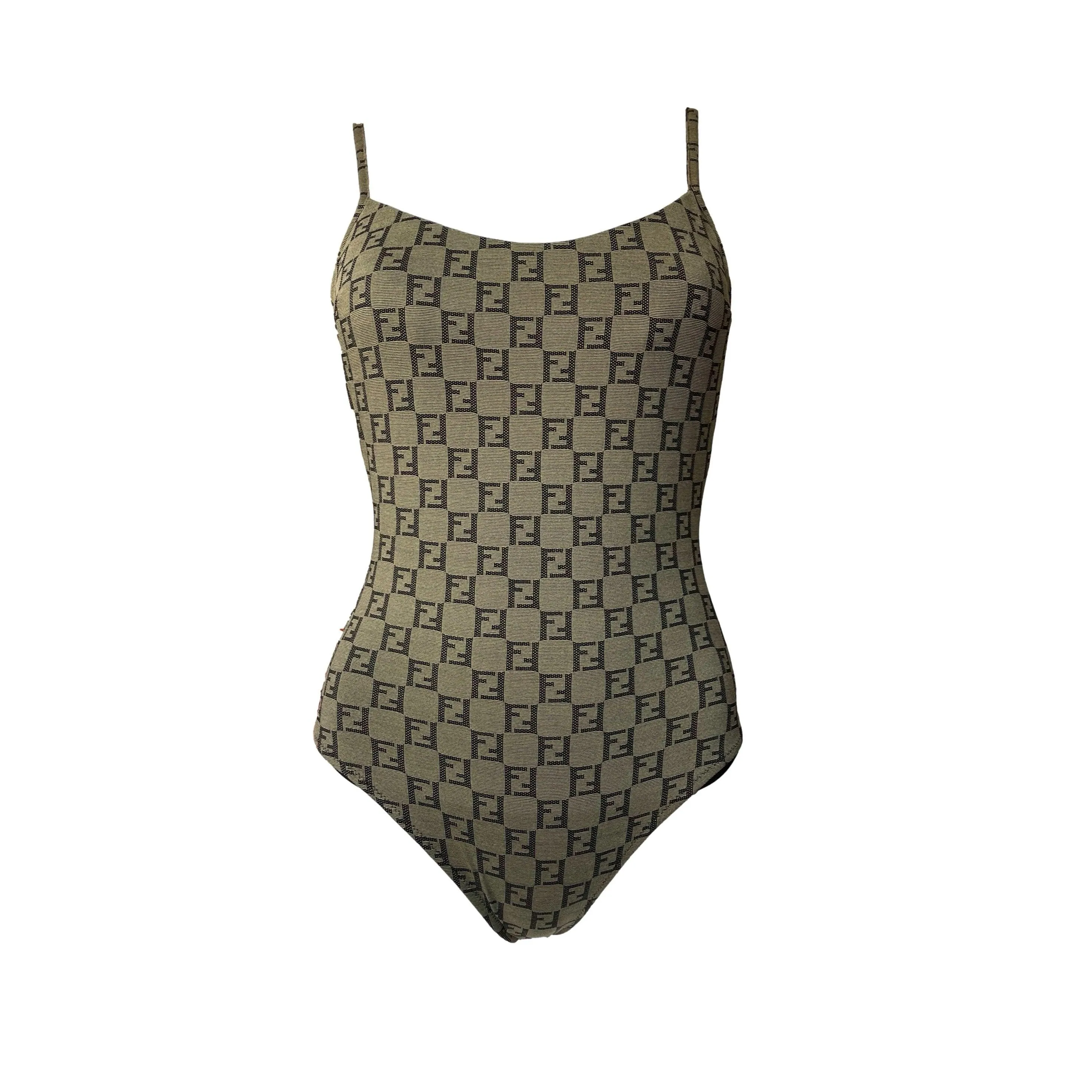 Fendi Olive Monogram One Piece