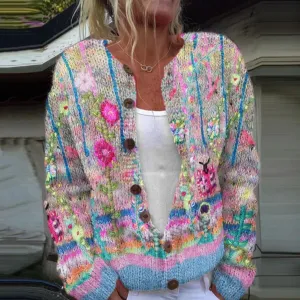 Fiona™ | Cardigan with Floral Print