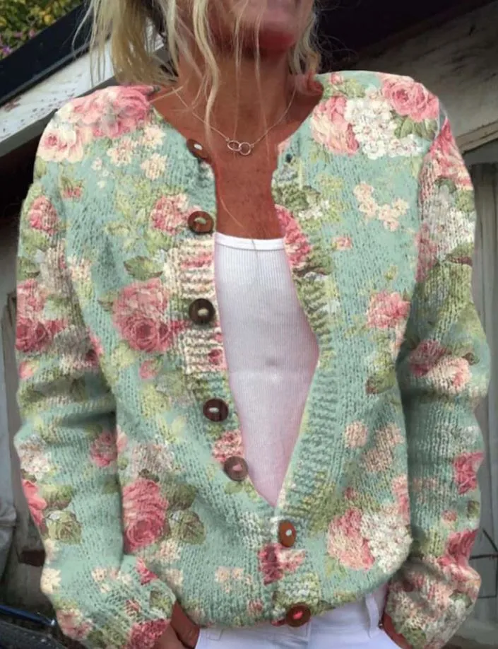 Fiona™ | Cardigan with Floral Print