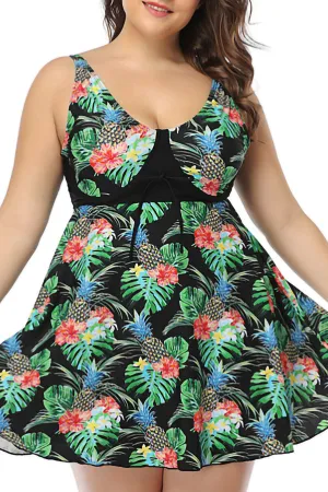 Floral Printed One-piece Swimwear