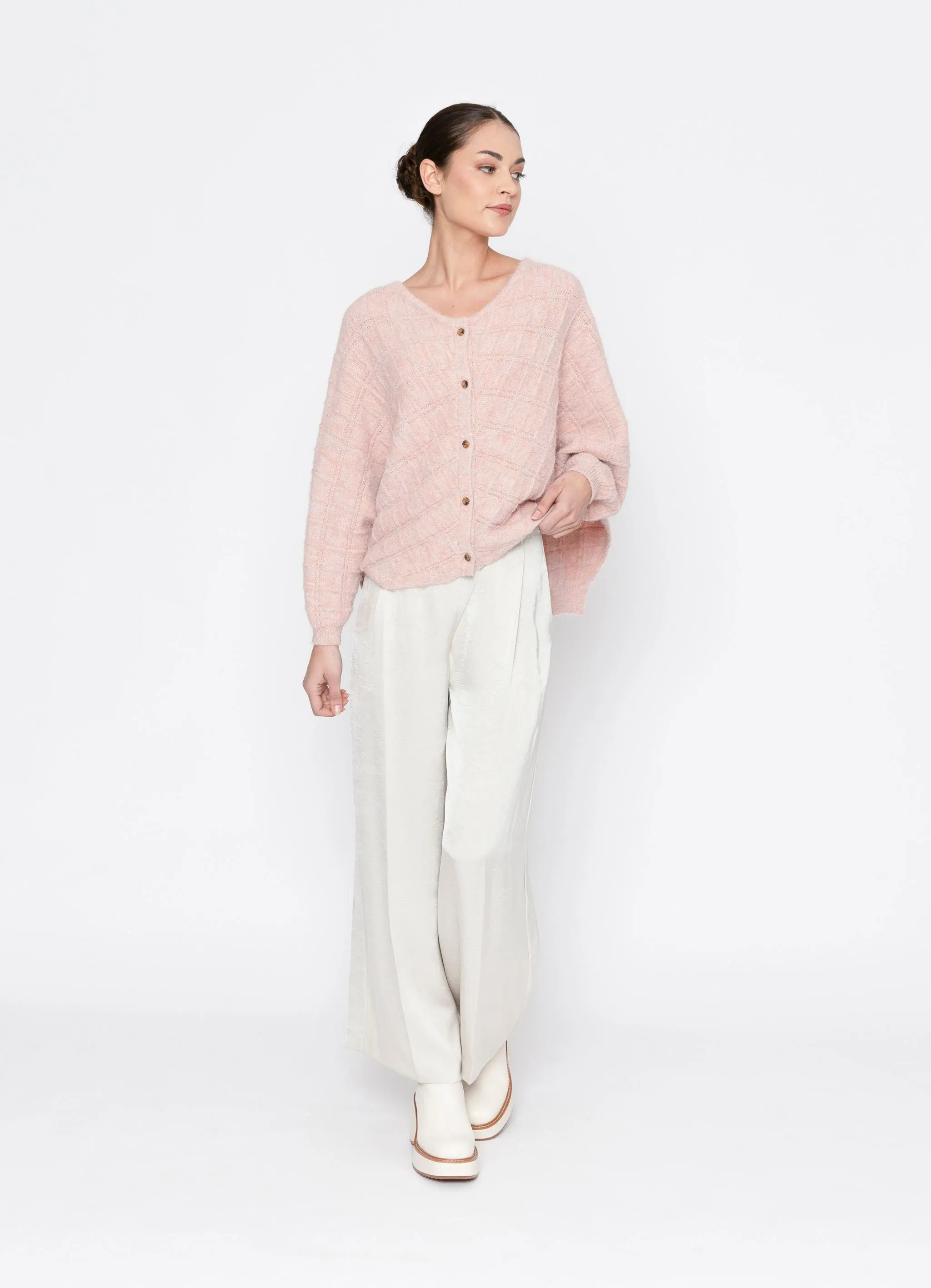 Frances Cardigan - Dusky Pink