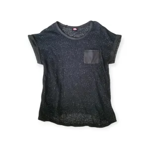 GIRL SIZE 14/15 YEARS - LOVE TO LAUGH, Black Sparkle Dress Top EUC B47
