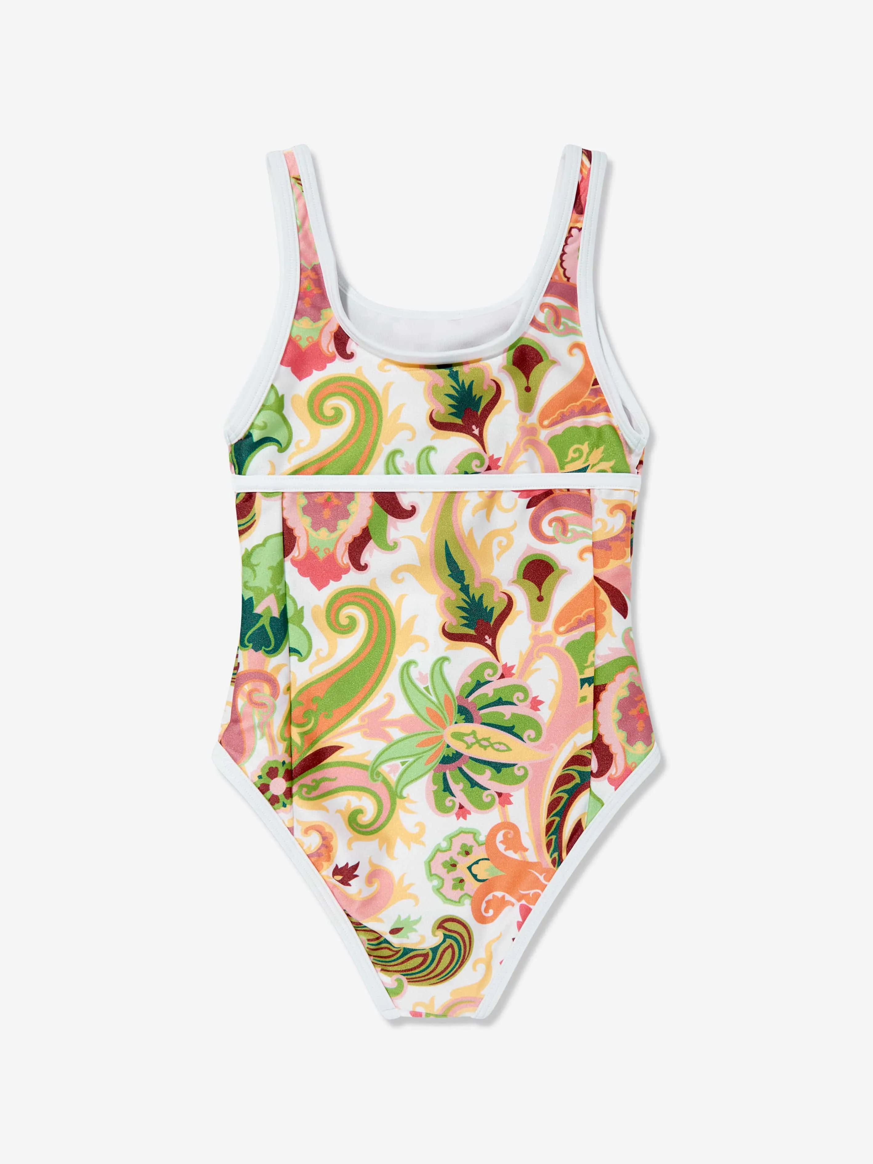 Girls Paisley Print Swimsuit in Multicolour