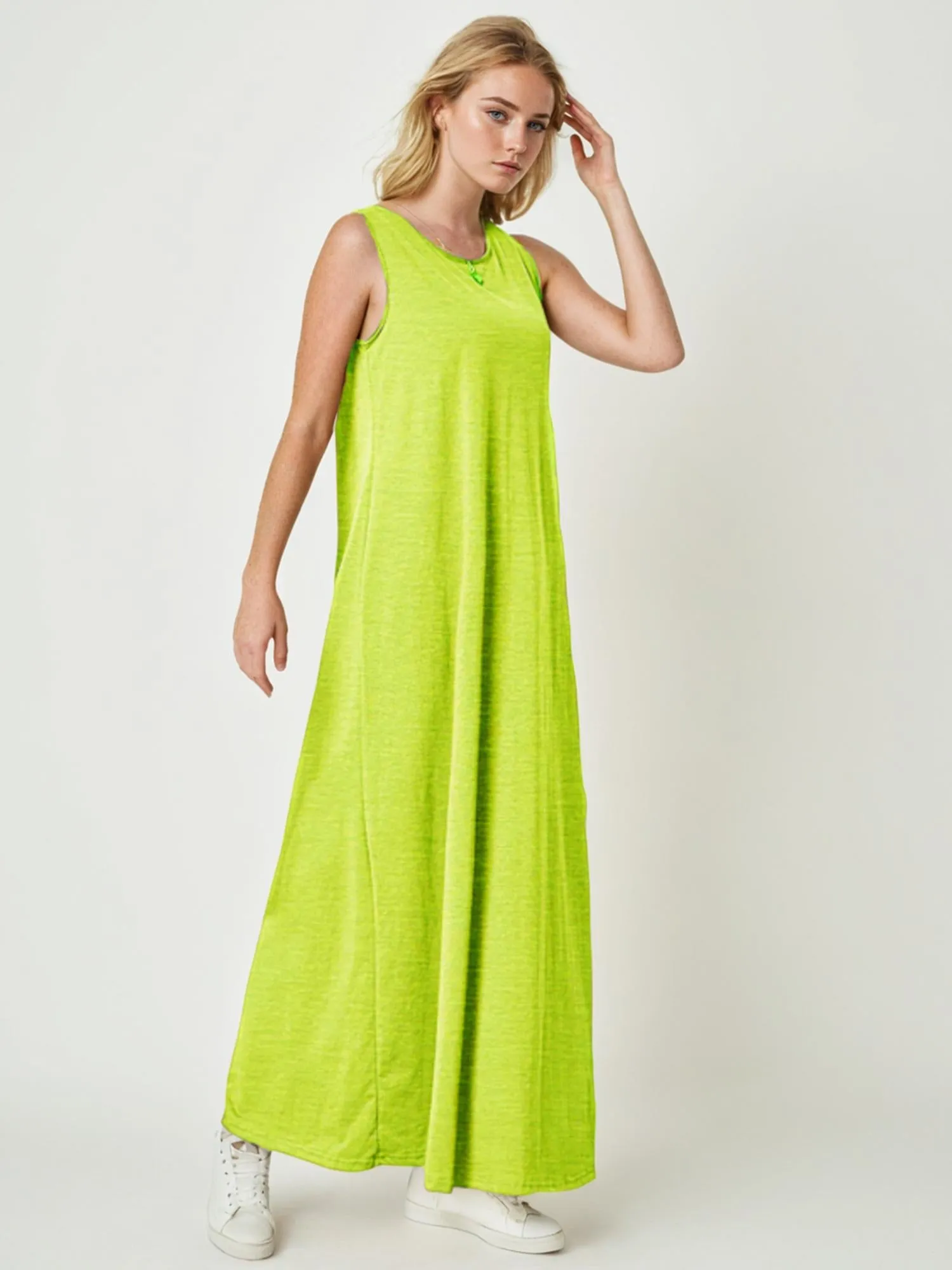 Green Flare Maxi Dress