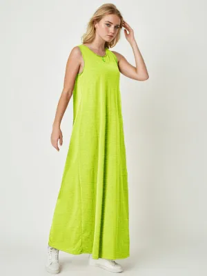 Green Flare Maxi Dress