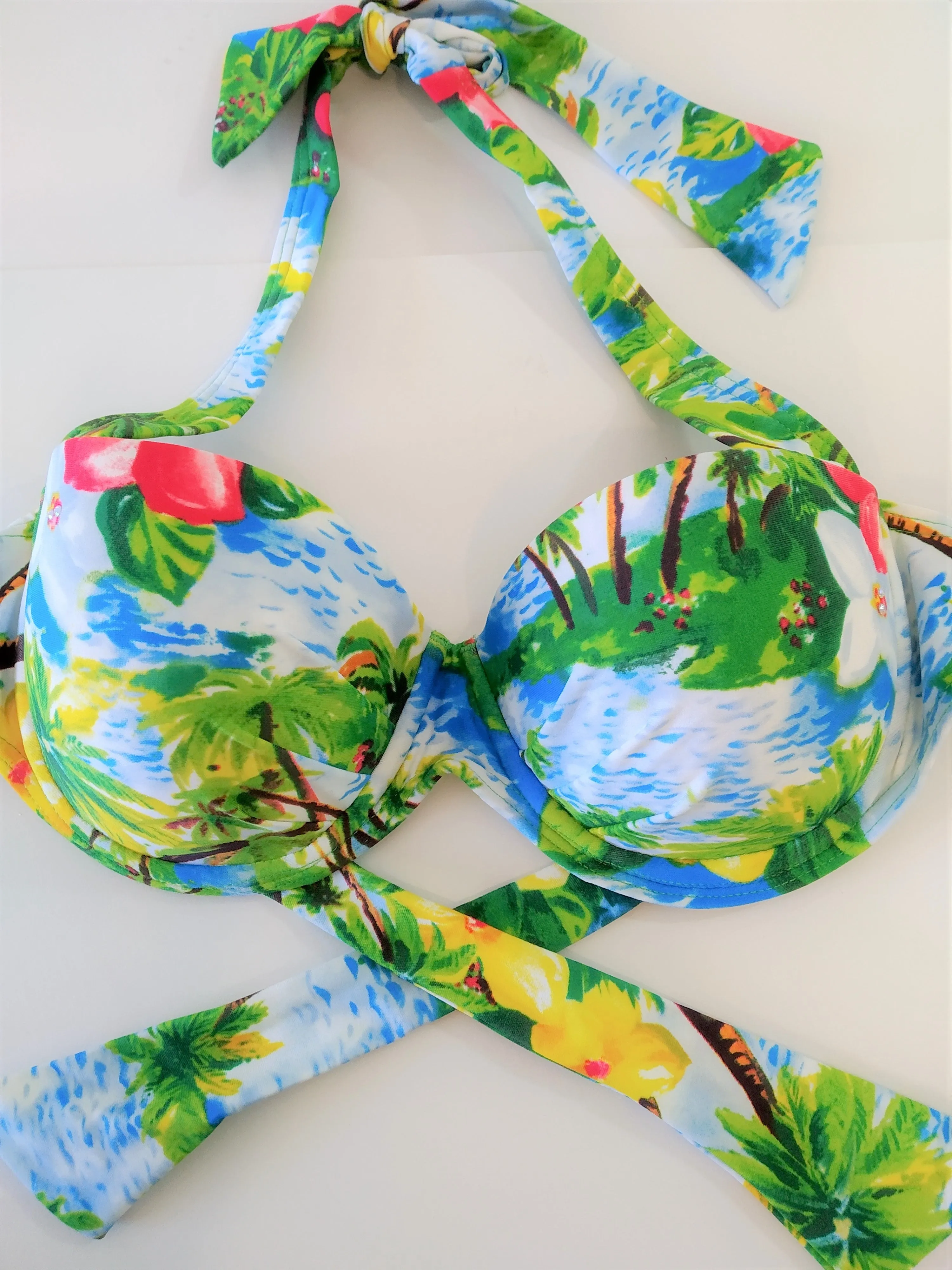 Green Island push up bikini strapless bra
