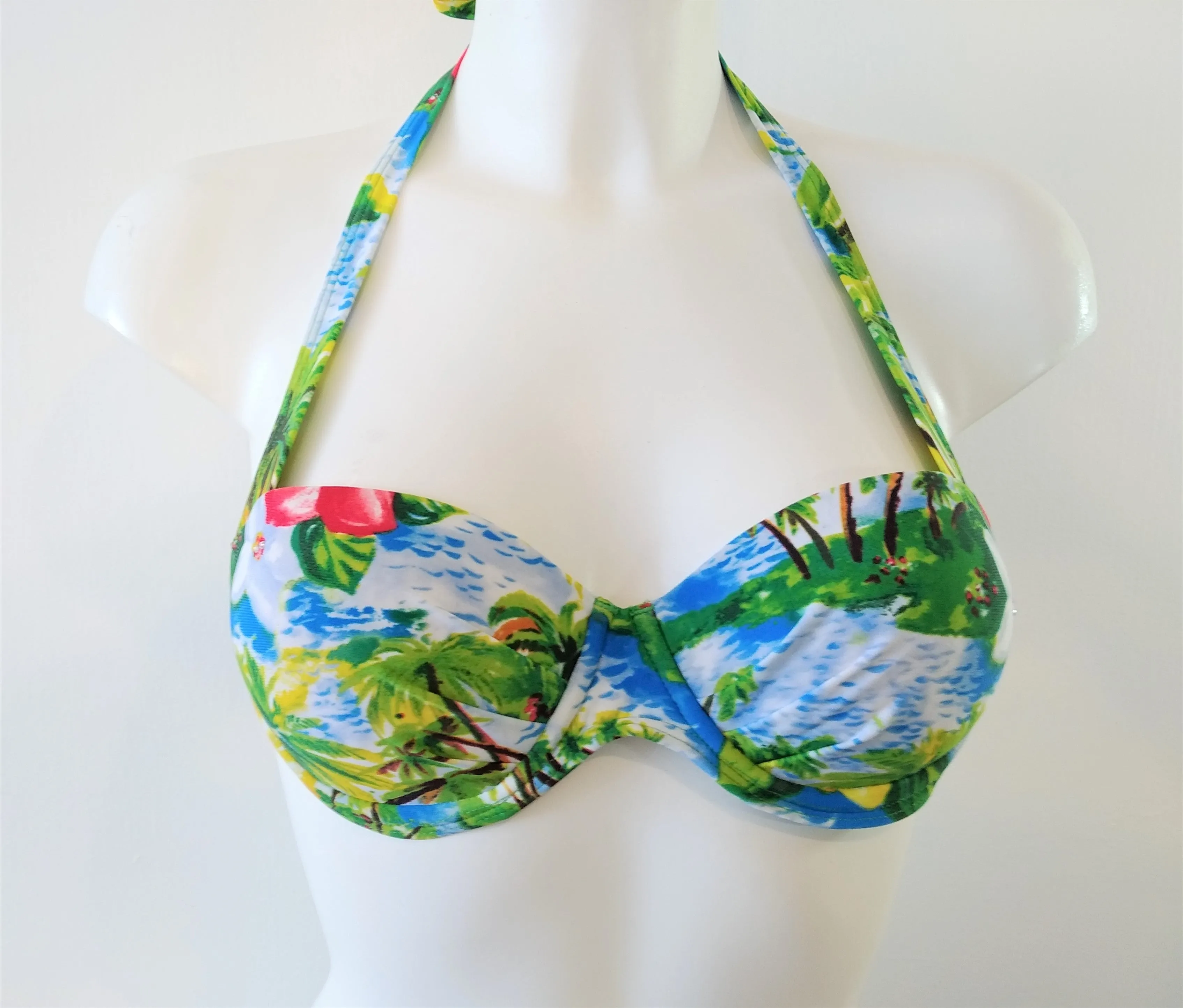 Green Island push up bikini strapless bra
