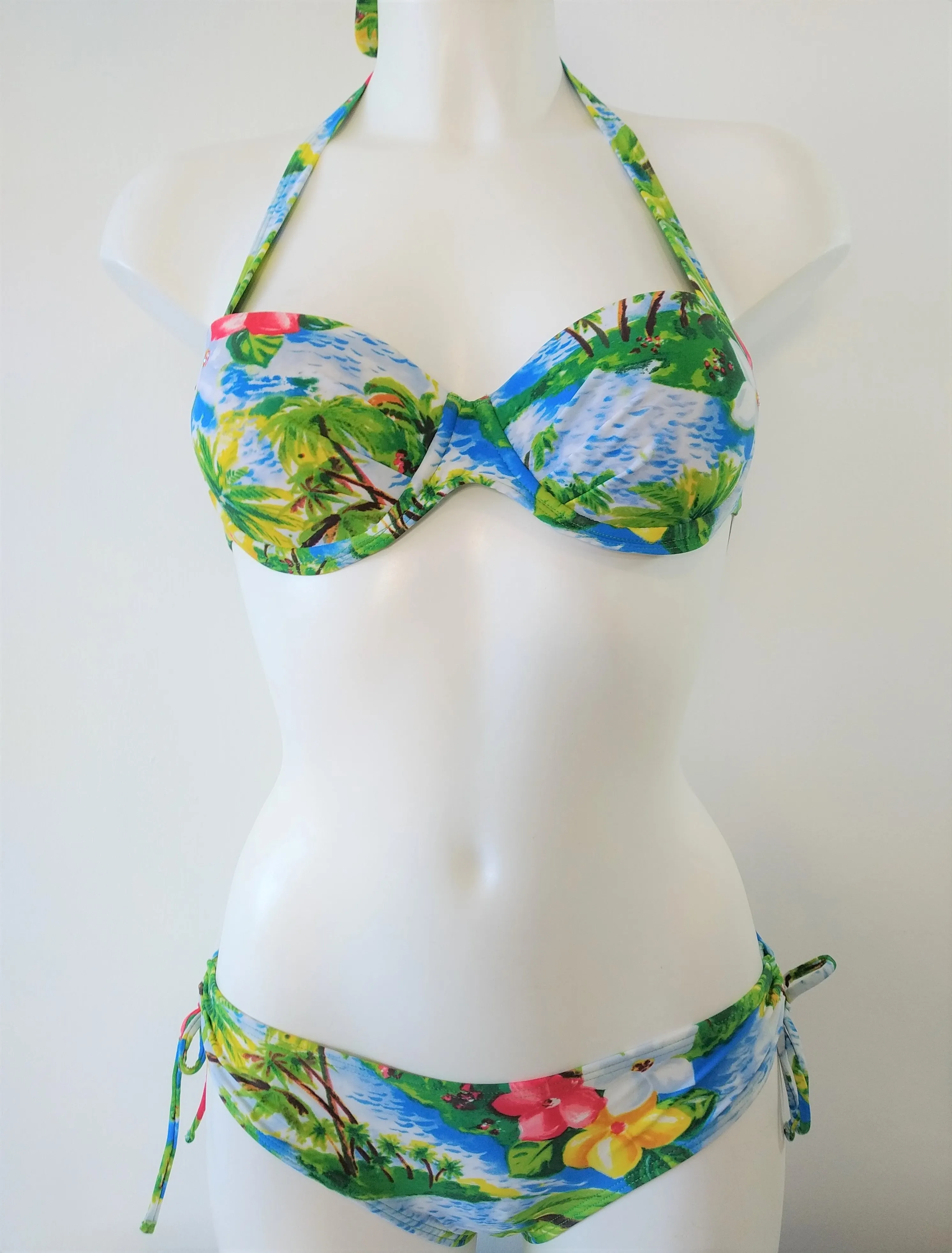 Green Island push up bikini strapless bra
