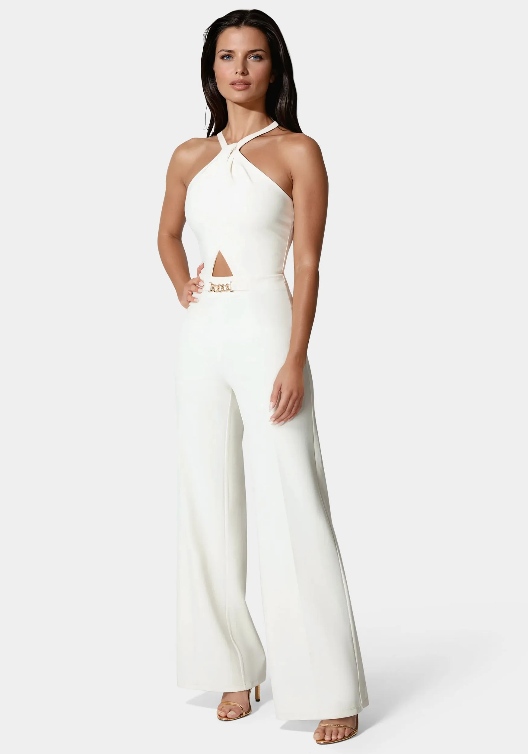 Halter Palazzo Leg Jumpsuit
