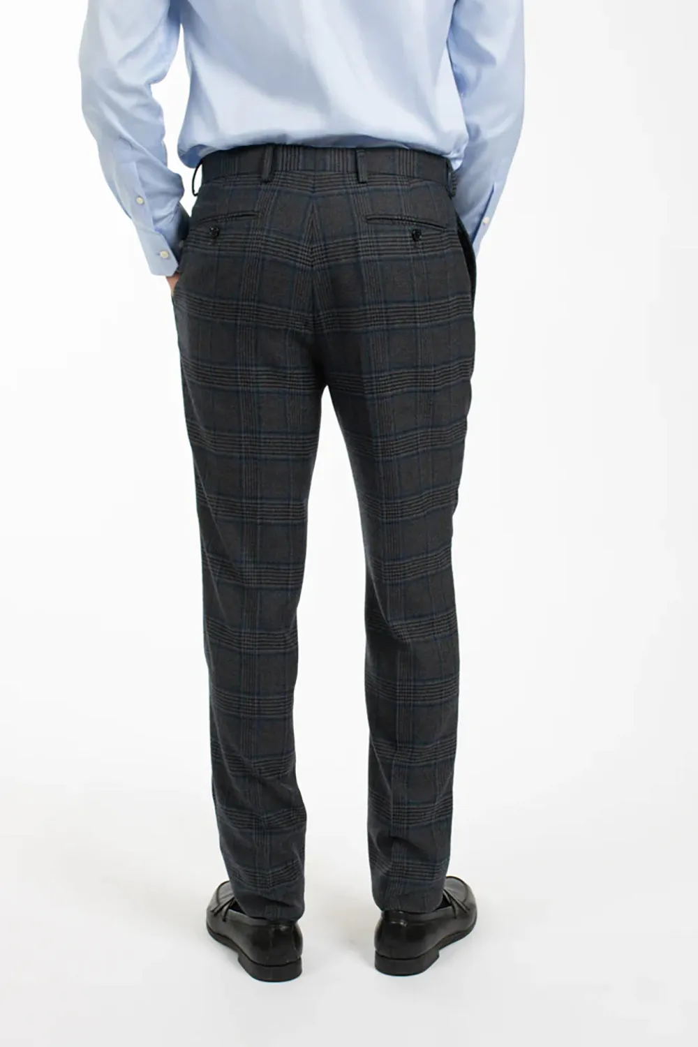 HARDY AMIES POW CHECK SUIT TROUSER PNT502