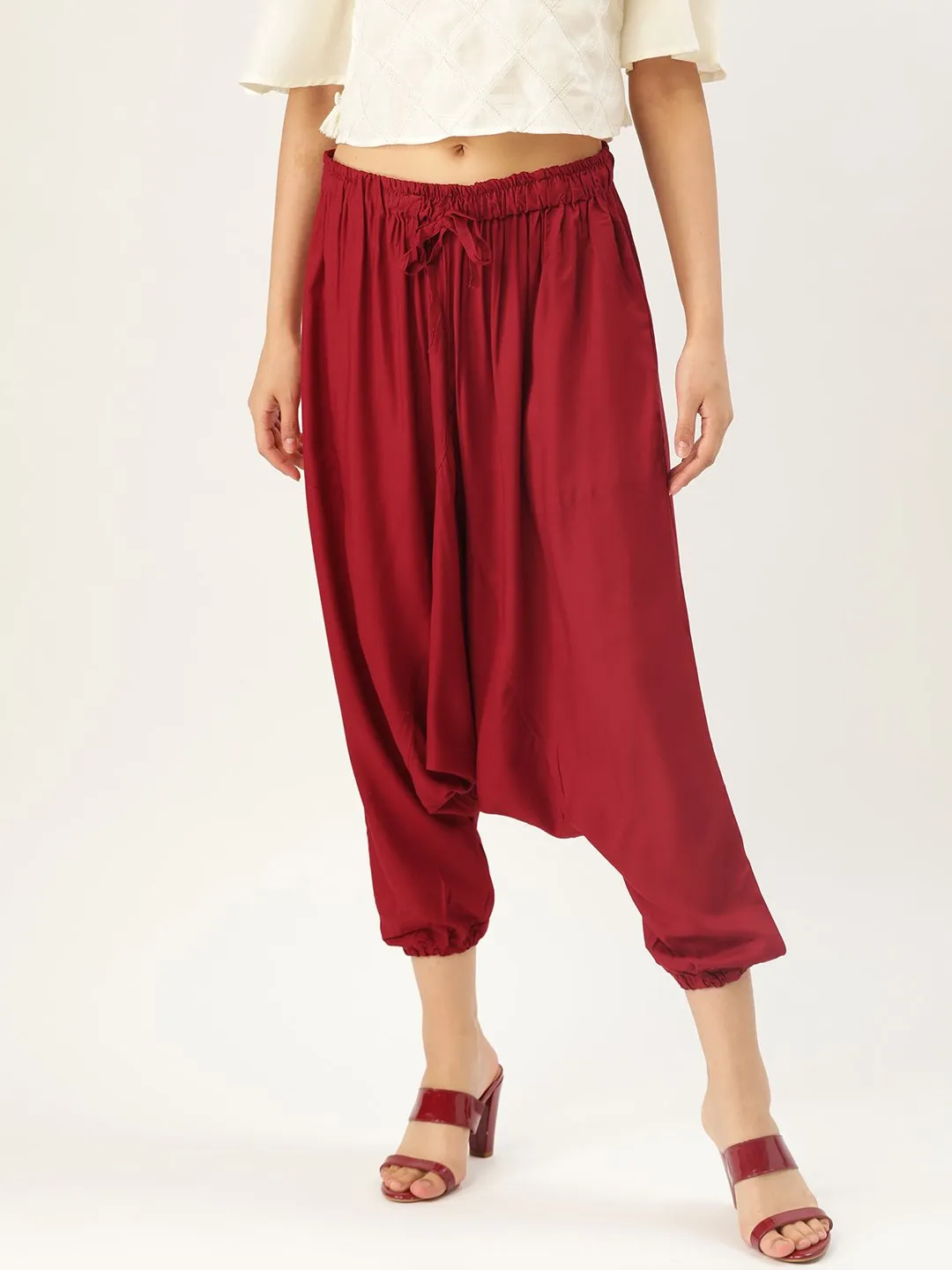 Harem Pants - Maroon