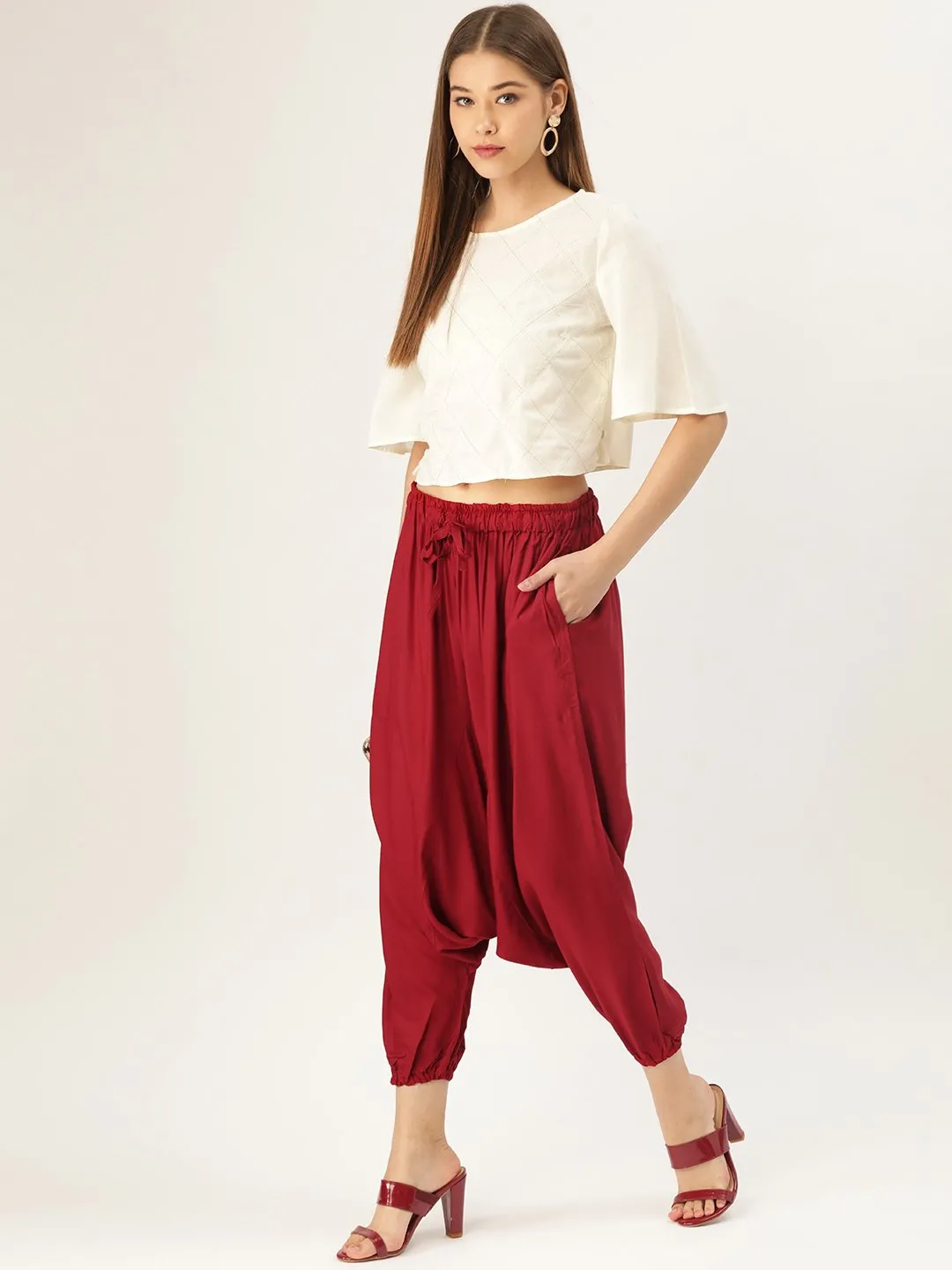 Harem Pants - Maroon