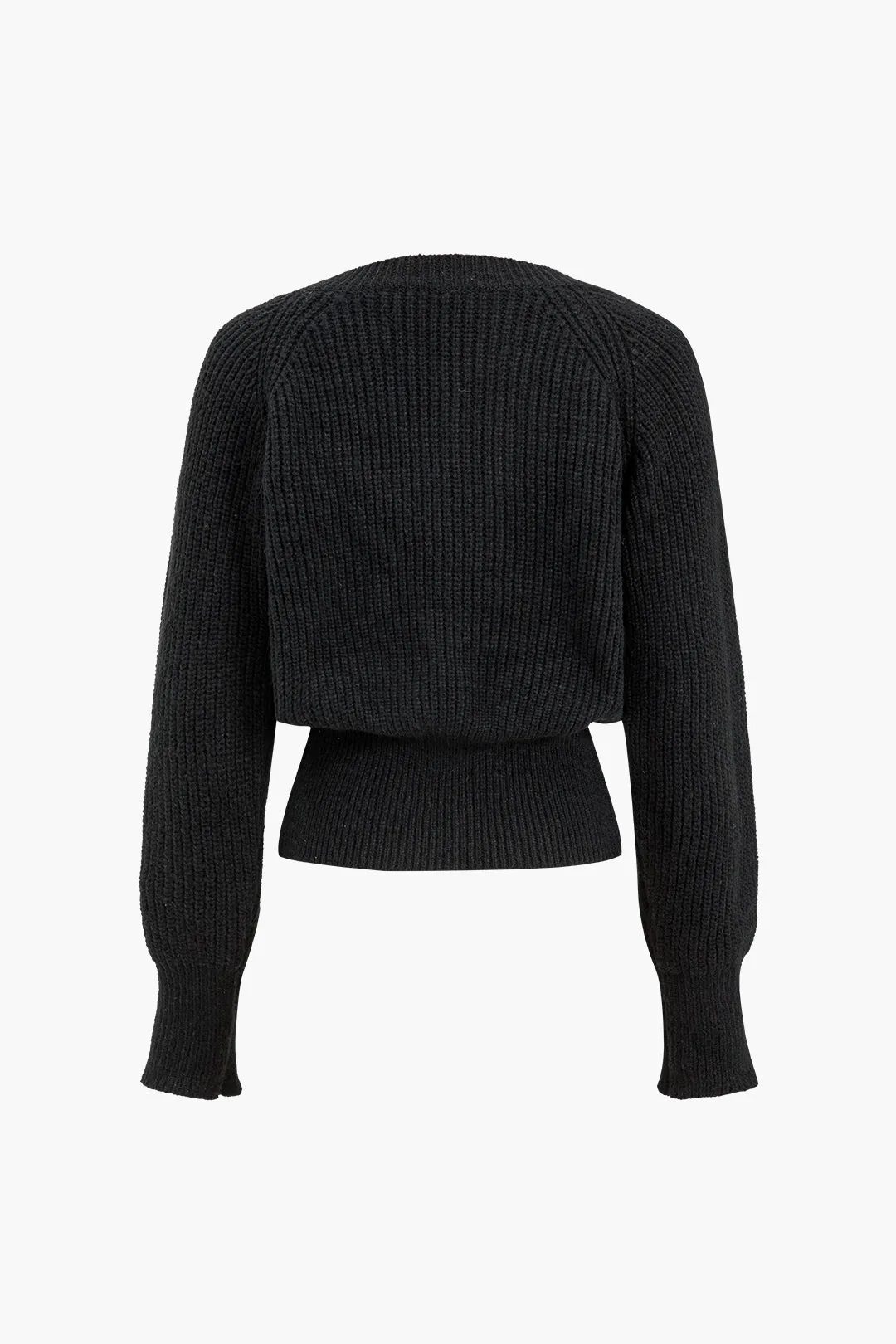 Harriet - Solid Knit Button Woman's Cardigan