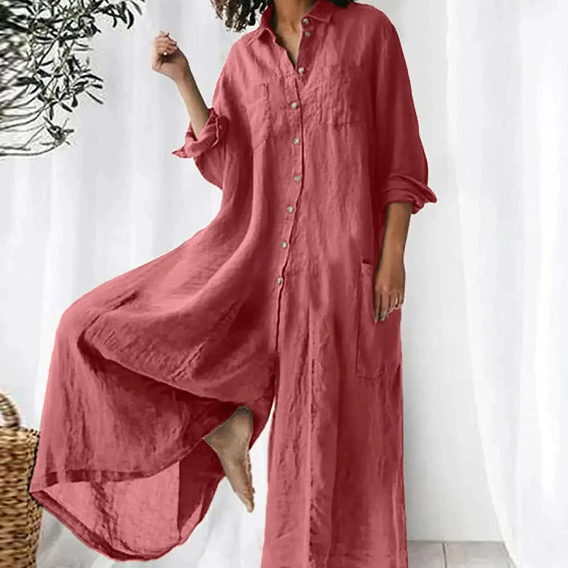 Helga | Timeless linen jumpsuit for women