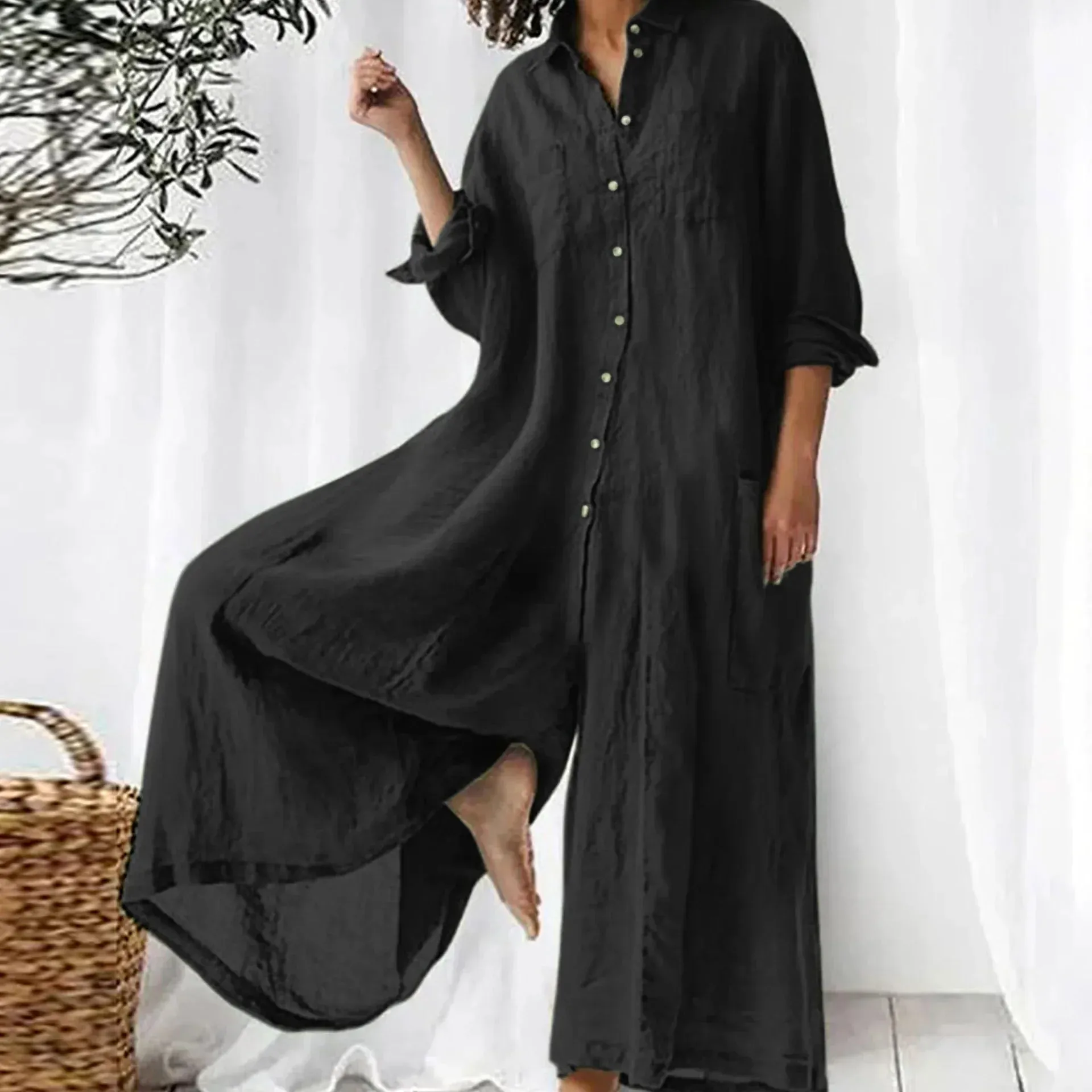 Helga | Timeless linen jumpsuit for women