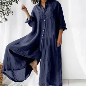 Helga | Timeless linen jumpsuit for women
