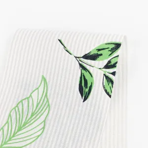 Hibiscus Stripe Linen / Viscose - Red / Green
