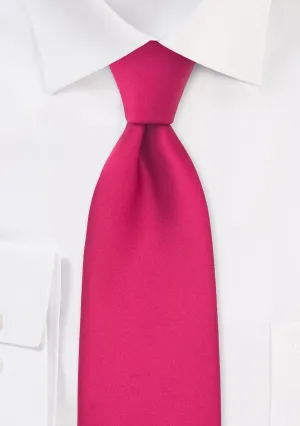 Hot Magenta Solid Necktie