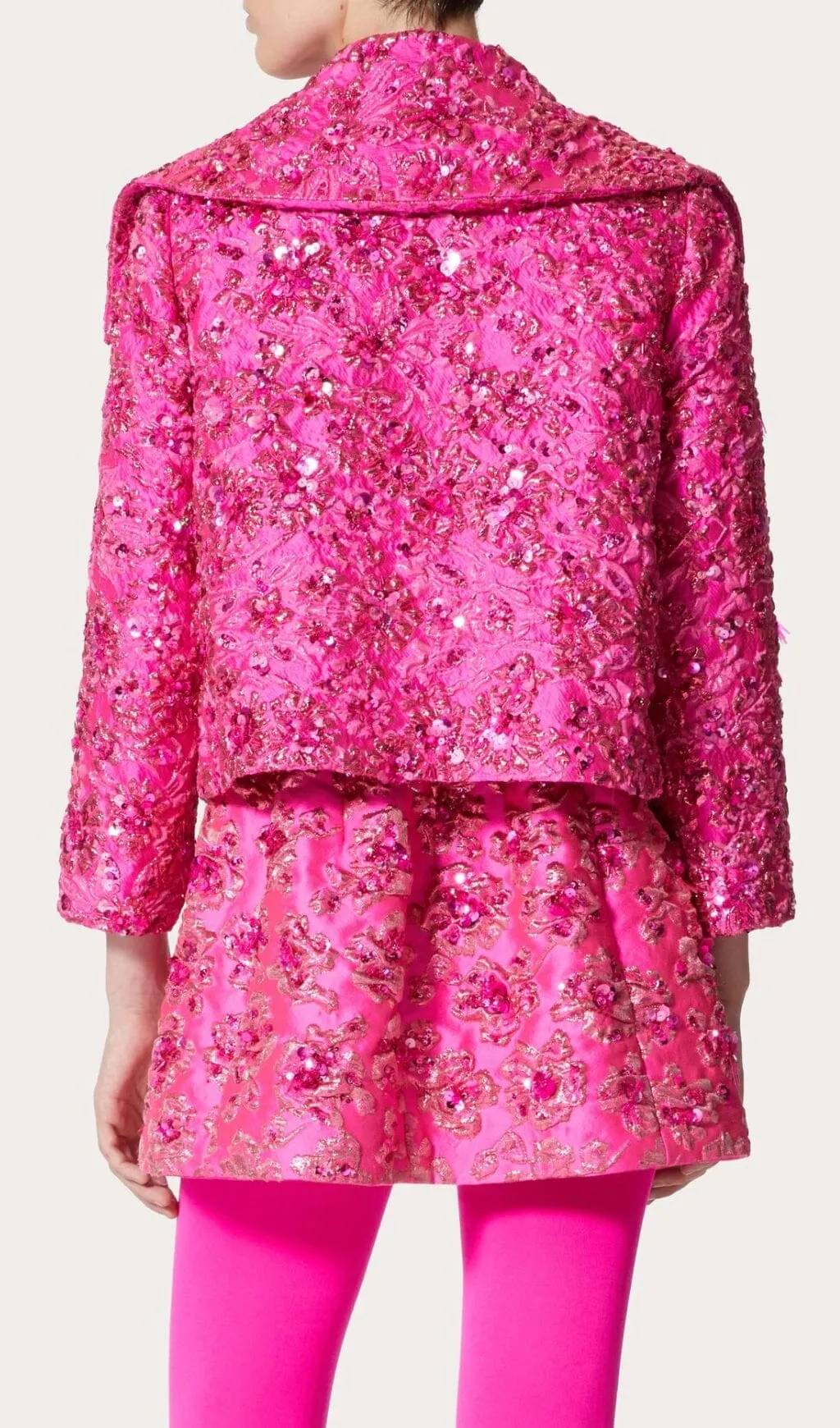JACQUARD FLORAL BLAZER
