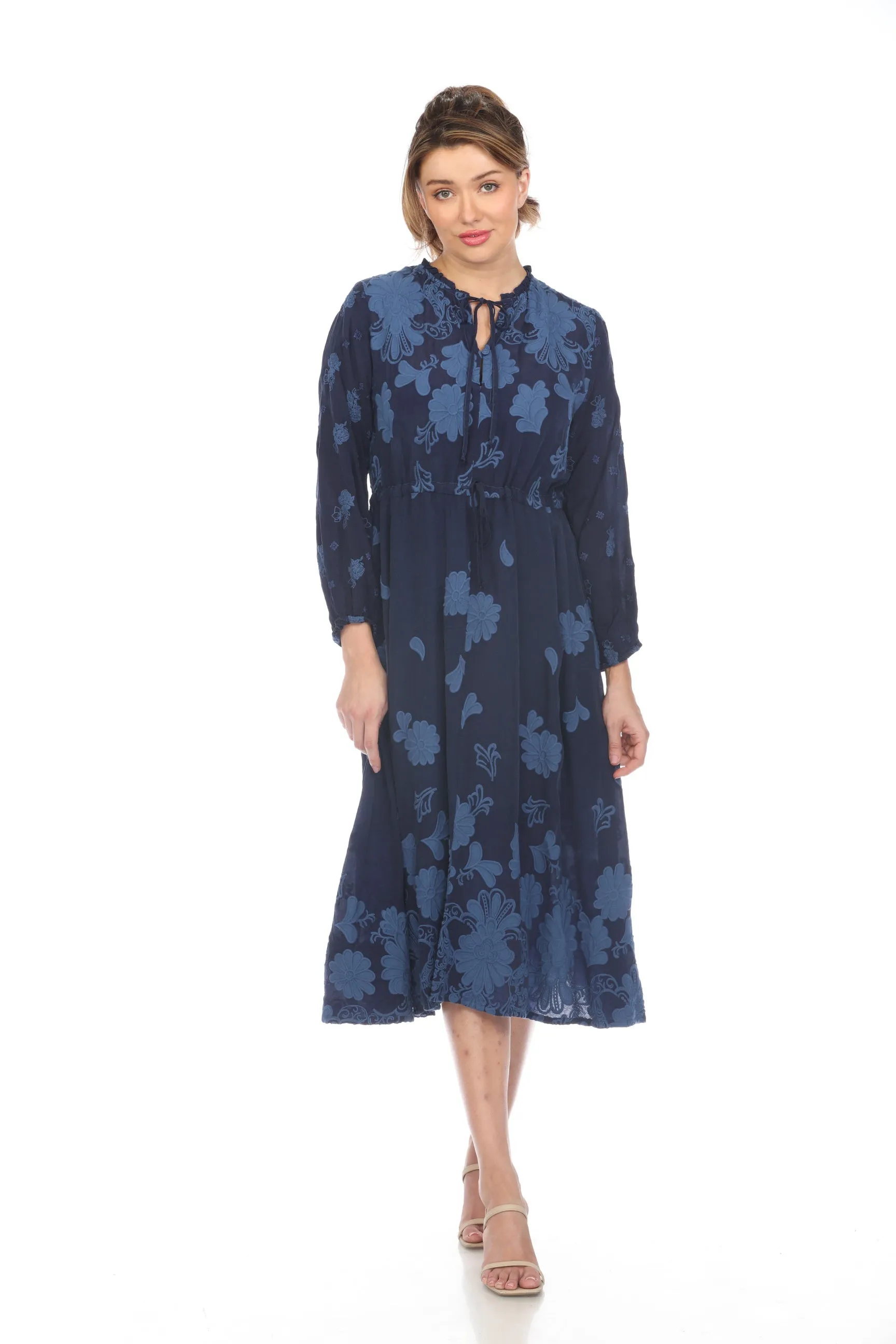 Johnny Was Daisy Leonna Midi Dress Boho Chic C31223