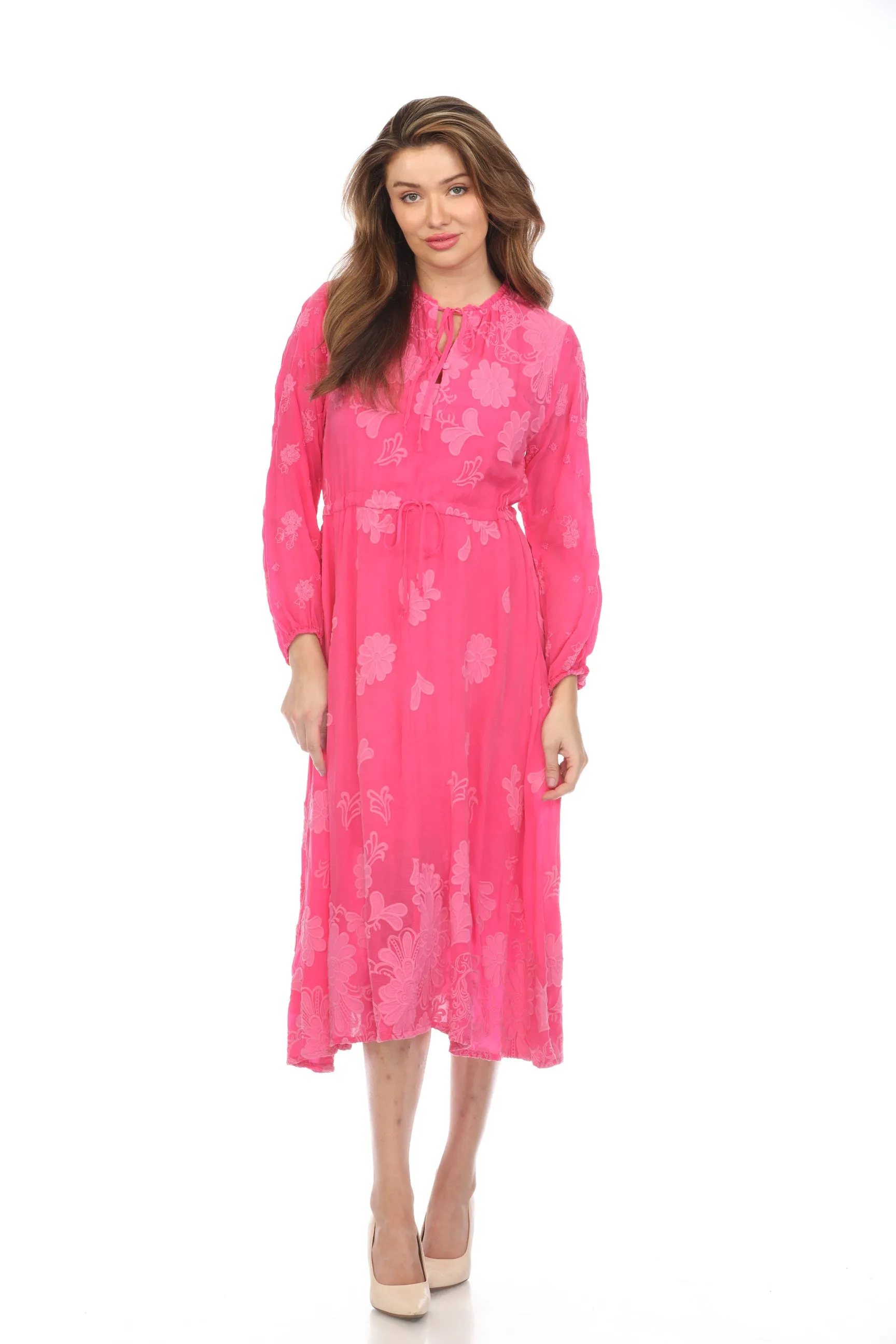Johnny Was Daisy Leonna Midi Dress Boho Chic C31223