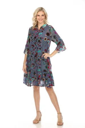 Johnny Was Flower Burnout Eleon Slip Dress Boho Chic C30923BE