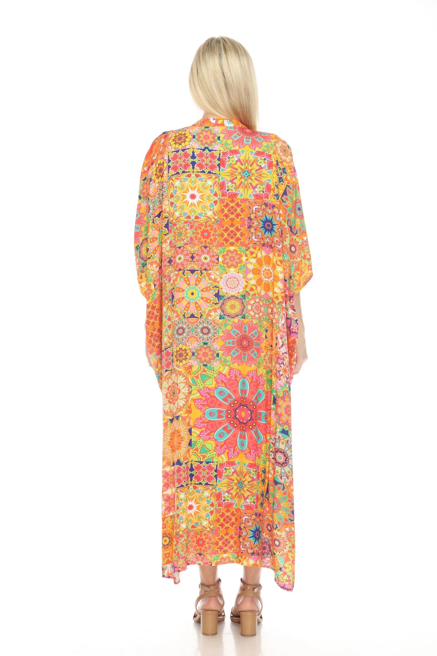 Johnny Was Kaleida Swim Cover-Up Kaftan Dress Boho Chic CSW5524-F