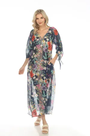 Johnny Was Sunrise Floral Swim Cover-Up Long Dress Boho Chic CSW0522-A