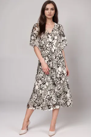 Johnny Was White Eyelet Bloom Midi Dress R33124