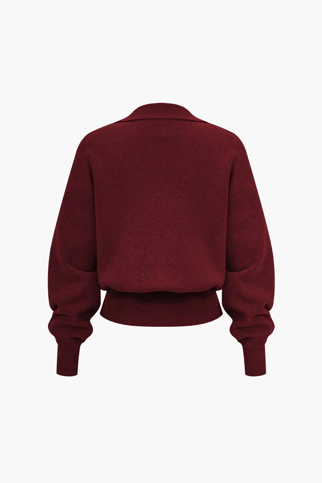 Joyce - Cozy Solid Knit Woman's Pocket Cardigan