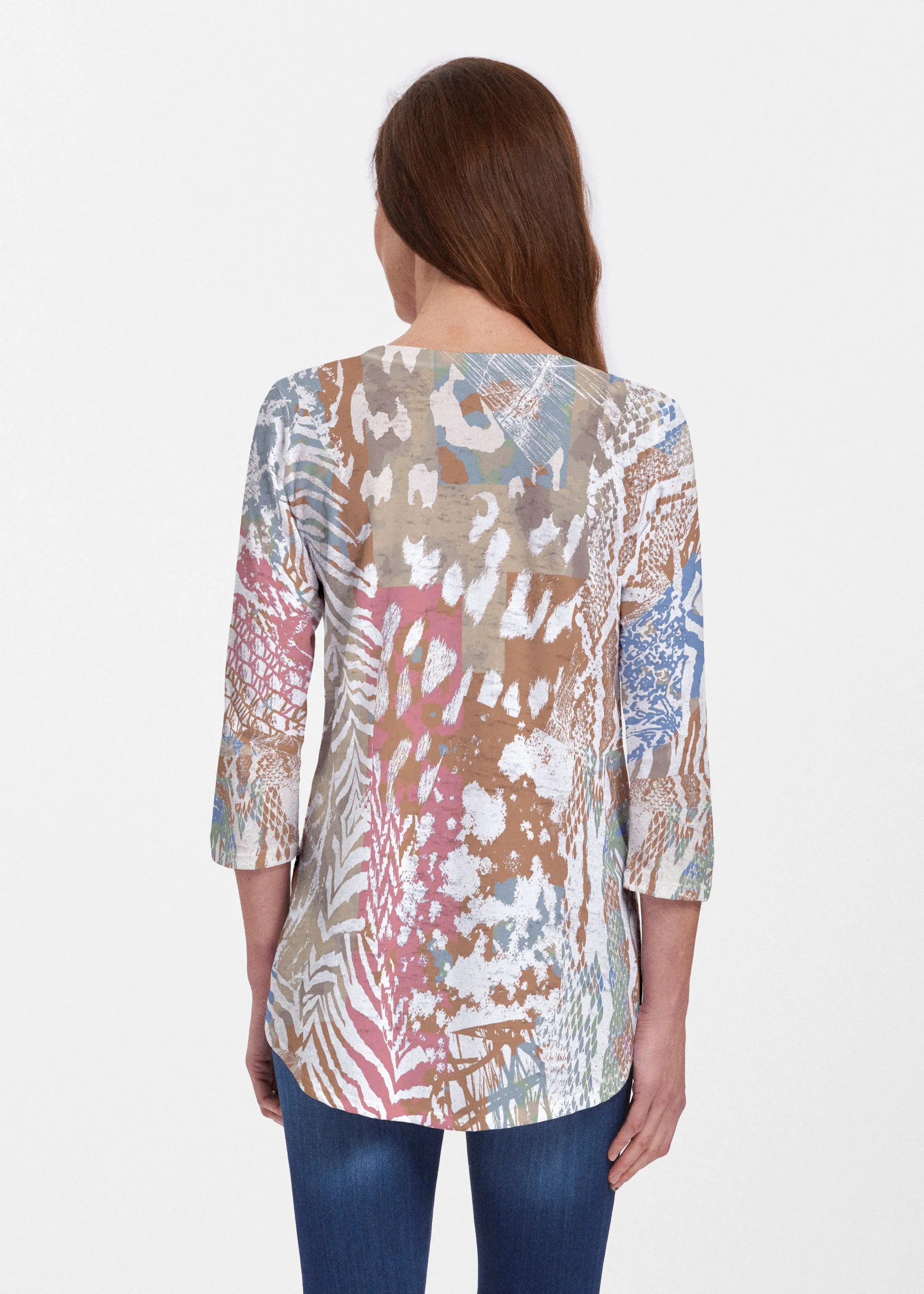 Jungle Warrior (7849) ~ Signature V-neck Flowy Tunic