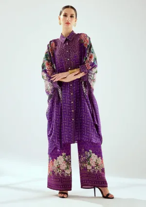 Kamara purple printed tunic