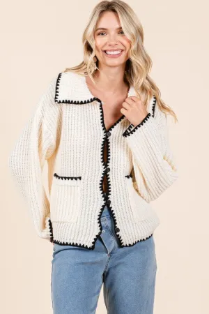 Knitted Women's Cardigan - Perfect for Fall & Winter