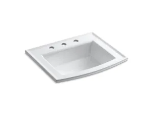 KOHLER K-2356-8 Archer 22-3/4" rectangular drop-in bathroom sink