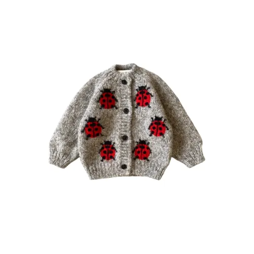 Ladybug cardigan |dark grey| in stock (6-9m)