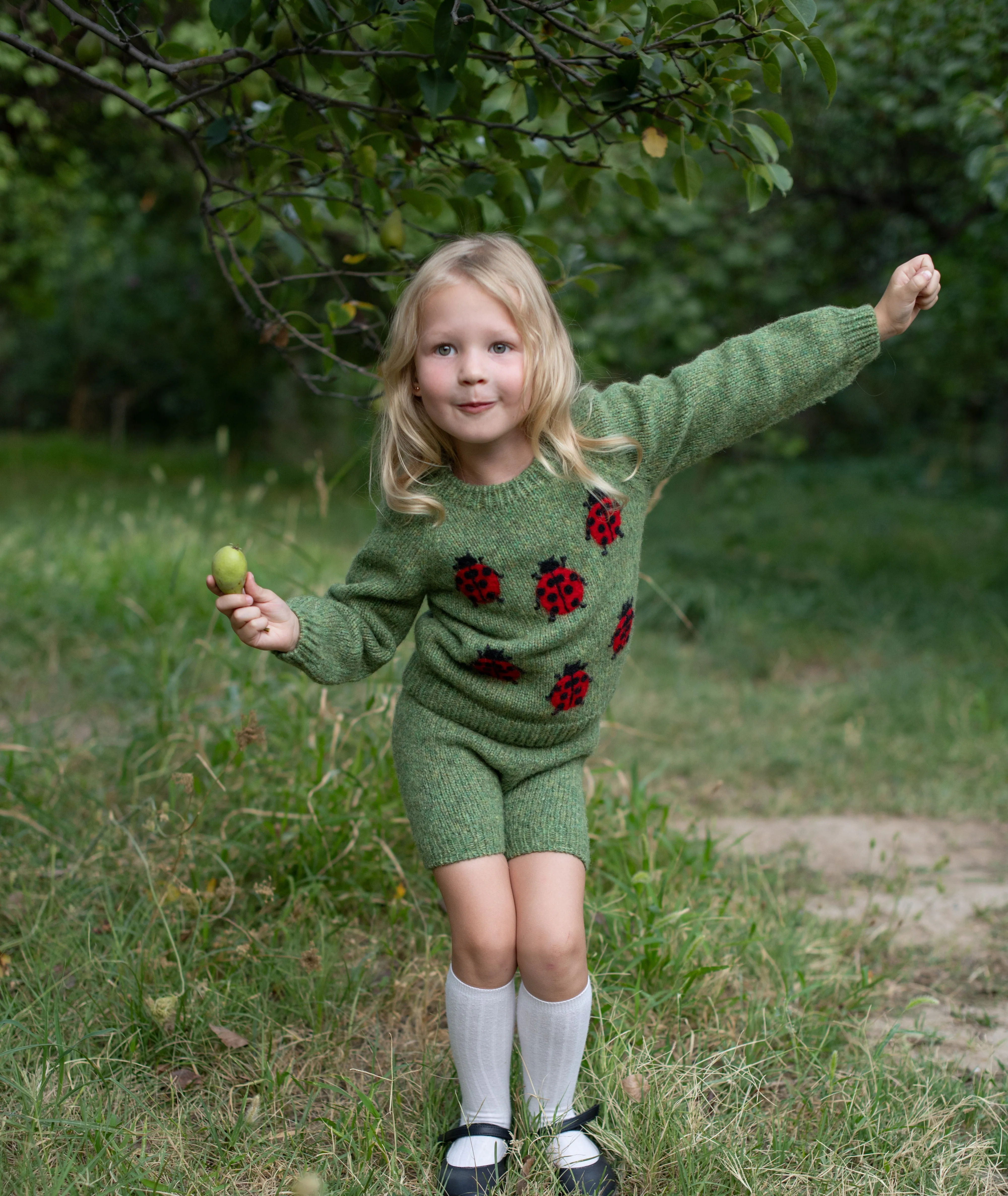 Ladybug Jumper | Moss Green