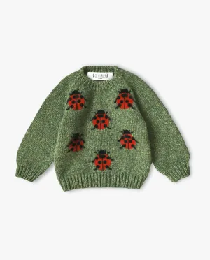 Ladybug Jumper | Moss Green
