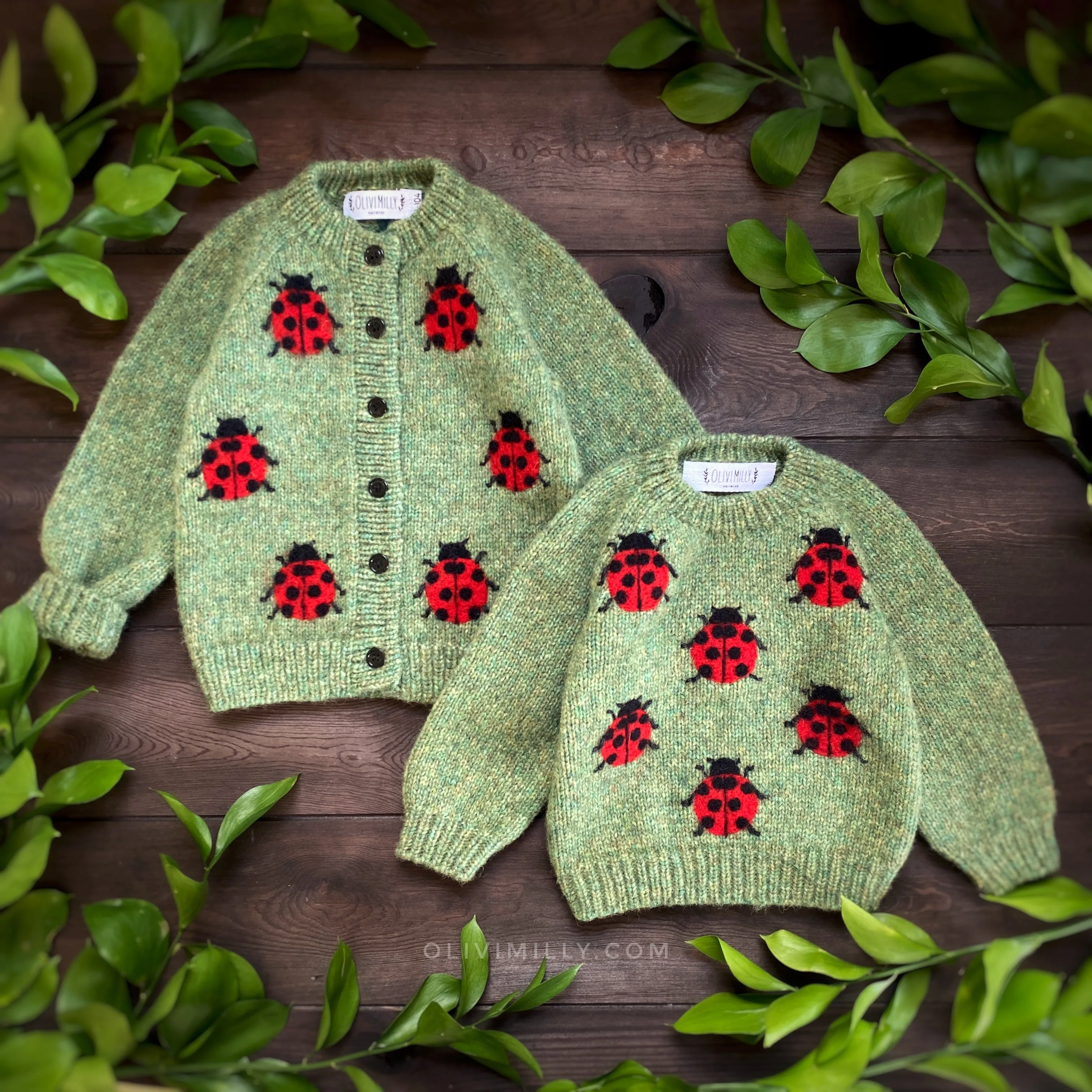 Ladybug Jumper | Moss Green