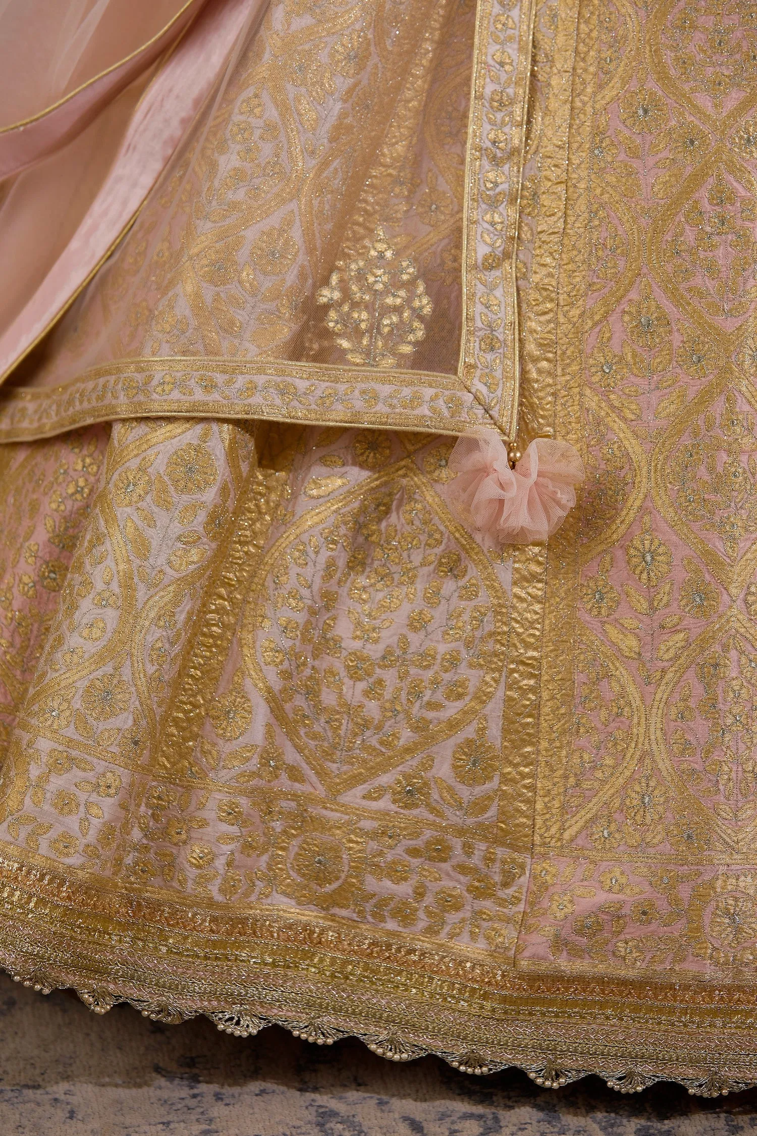 Light Pink Embroidered Lehenga Set